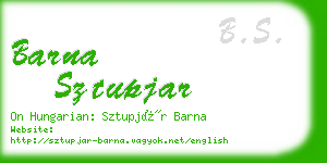 barna sztupjar business card